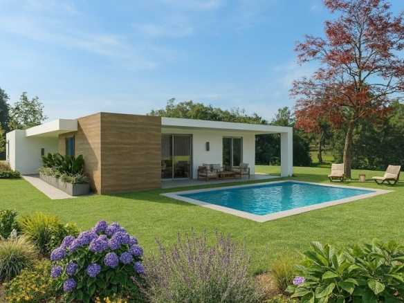 Villa en una sola planta con 4 dormitorios y piscina privada a la venta en Monforte del Cid(Alicante)