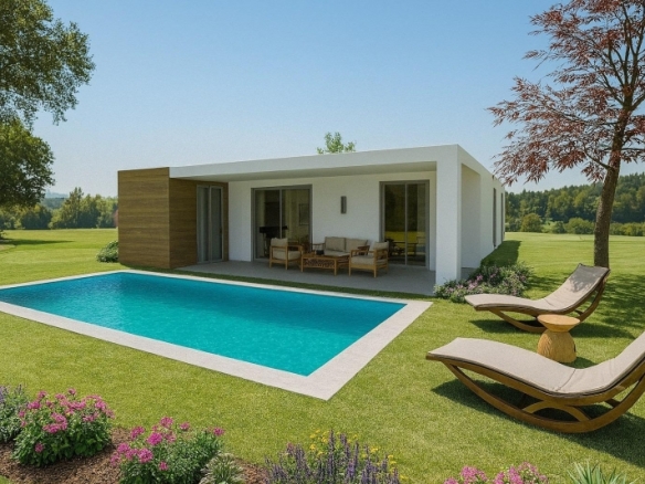 Villa en una sola planta con 4 dormitorios y piscina privada a la venta en Monforte del Cid(Alicante)