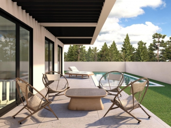 Villa exclusiva de una sola planta con 4 dormitorios y piscina privada en Finestrat.