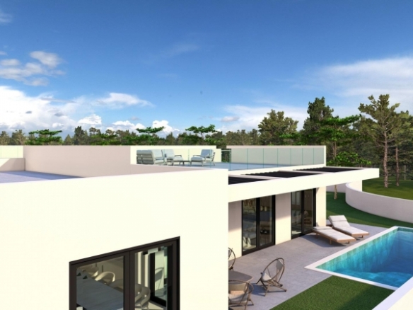 Villa exclusiva de una sola planta con 4 dormitorios y piscina privada en Finestrat.