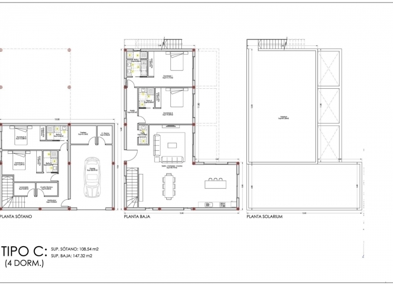 Villa exclusiva de una sola planta con 4 dormitorios y piscina privada en Finestrat.