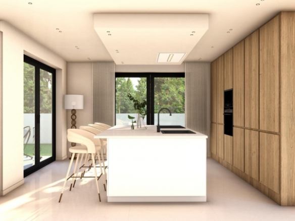 Villa exclusiva de una sola planta con 4 dormitorios y piscina privada en Finestrat.