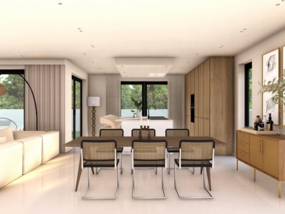 Villa exclusiva de una sola planta con 4 dormitorios y piscina privada en Finestrat.