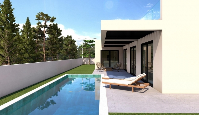 Villa independiente de una sola planta con 3 dormitorios y piscina privada en Finestrat