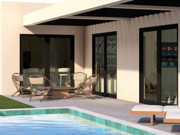 Villa independiente de una sola planta con 3 dormitorios y piscina privada en Finestrat