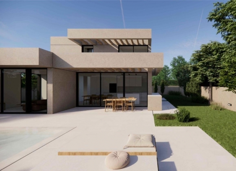 Villa de lujo de nueva construcción con 4 dormitorios y vistas al mar a la venta en La Alberca Polop