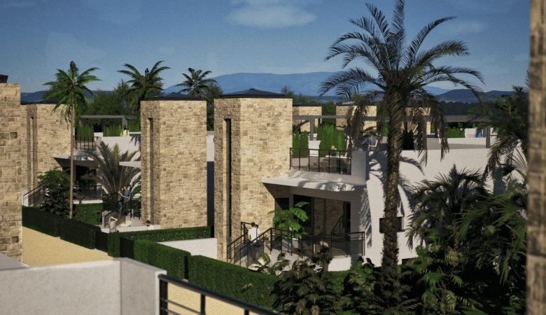 Villa de nueva construcción con 3 dormitorios, solárium privado y sótano en campo de golf en Mazarrón(Murcia)