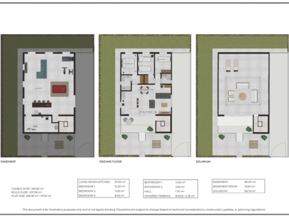 Villa de nueva construcción con 3 dormitorios, solárium privado y sótano en campo de golf en Mazarrón(Murcia)