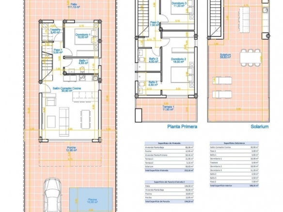 Villa con 3 dormitorios y piscina privada cerca de la playa en Pilar de la Horadada(Alicante)