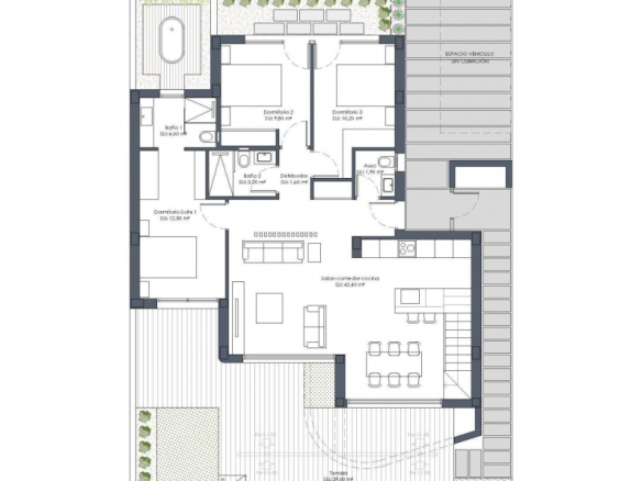Villa de nueva construcción con 3 dormitorios y piscina privada en venta en primera linea de Golf( Los Alcázares)
