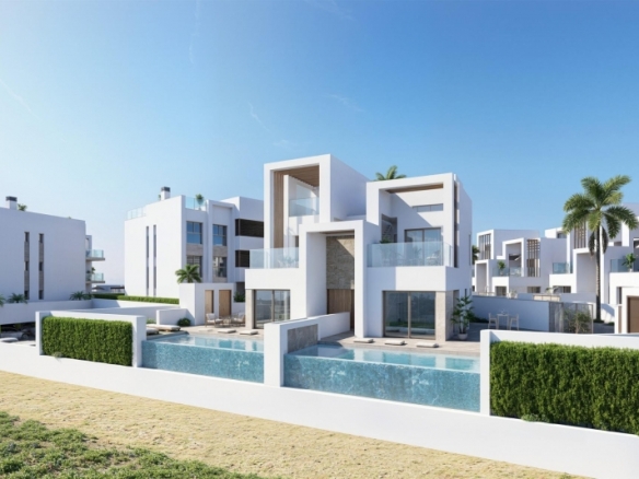 Villas de nueva construcción con piscina privada en Serena Golf-Los Alcázares