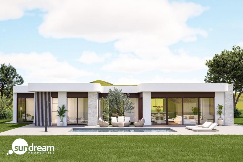 g_42742-24-1 Villa en una planta de nueva construcción con 3 dormitorios y piscina privada a la venta en Pinoso(Alicante)