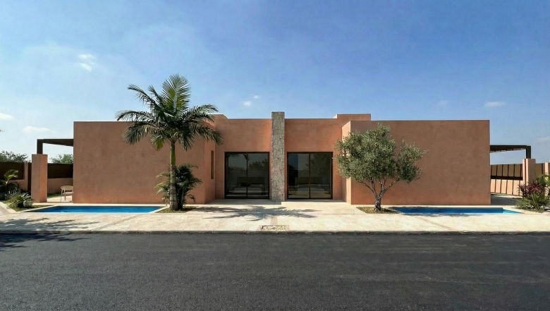 Villa de nueva construcción semiindependiente con 2 dormitorios y piscina privada en Torre Pacheco