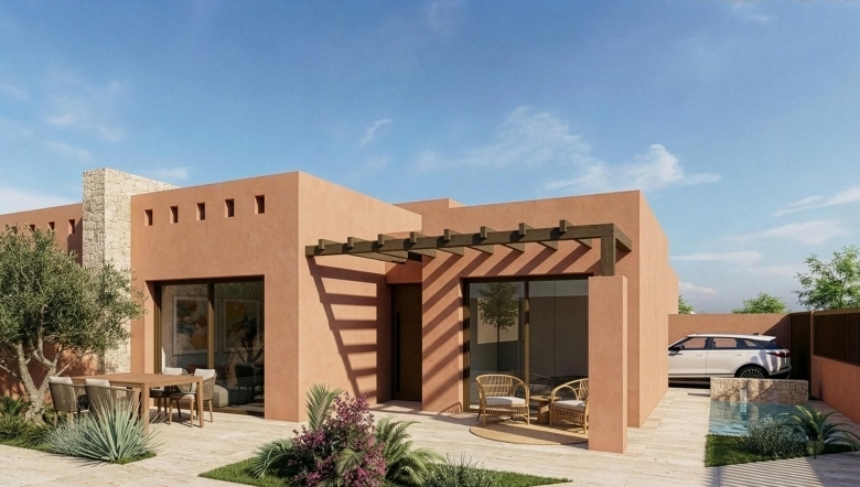 Villa de nueva construcción semiindependiente con 2 dormitorios y piscina privada en Torre Pacheco