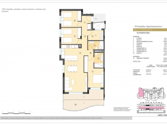 Apartamento moderno de 3 dormitorios en complejo residencial exclusivo con vistas al mar en Finestrat