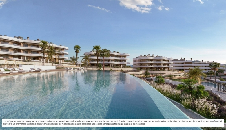 Apartamento moderno de 3 dormitorios en complejo residencial exclusivo con vistas al mar en Finestrat