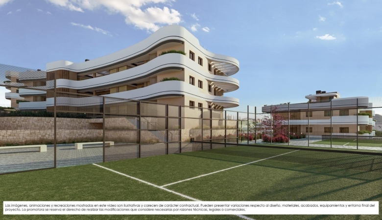 Apartamento moderno de 3 dormitorios en complejo residencial exclusivo con vistas al mar en Finestrat