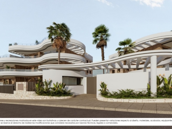 Apartamento moderno de 3 dormitorios en complejo residencial exclusivo con vistas al mar en Finestrat
