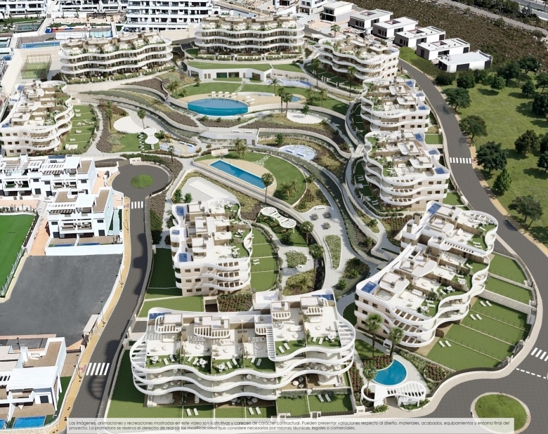 Apartamento moderno de 3 dormitorios en complejo residencial exclusivo con vistas al mar en Finestrat
