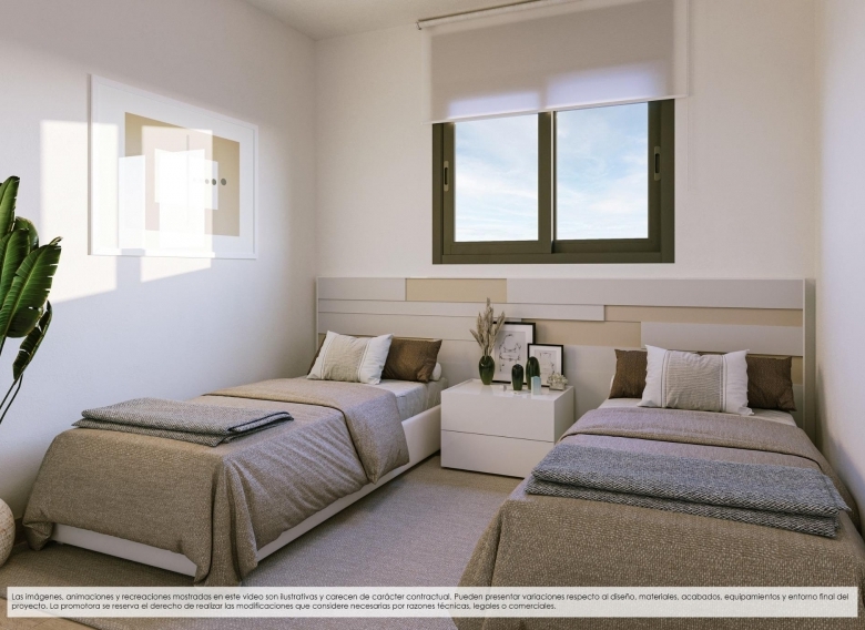 Apartamento moderno de 3 dormitorios en complejo residencial exclusivo con vistas al mar en Finestrat