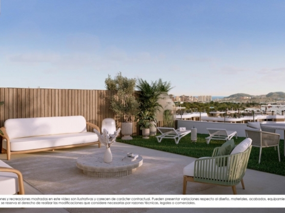 Apartamento moderno de 3 dormitorios en complejo residencial exclusivo con vistas al mar en Finestrat