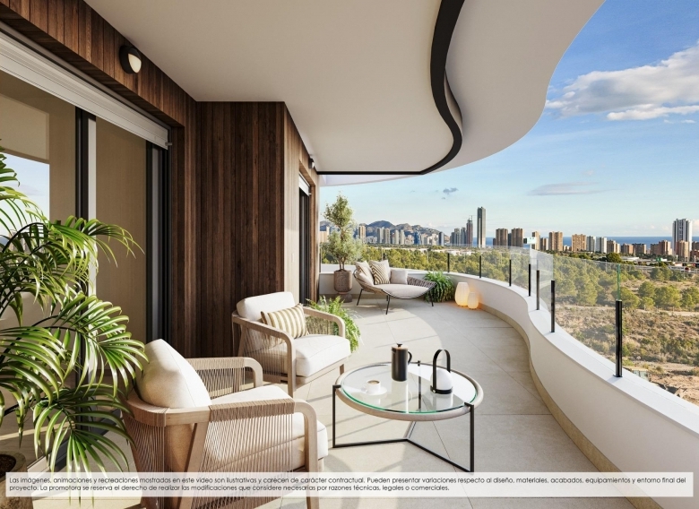 Ático de 2 dormitorios de nueva construcción en complejo residencial exclusivo con vistas al mar en Finestrat
