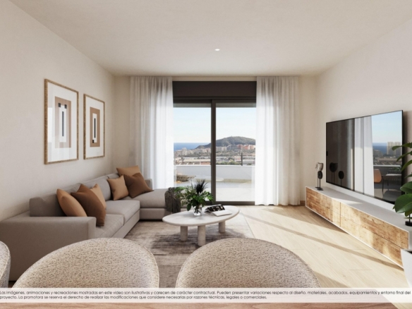 Ático de 2 dormitorios de nueva construcción en complejo residencial exclusivo con vistas al mar en Finestrat