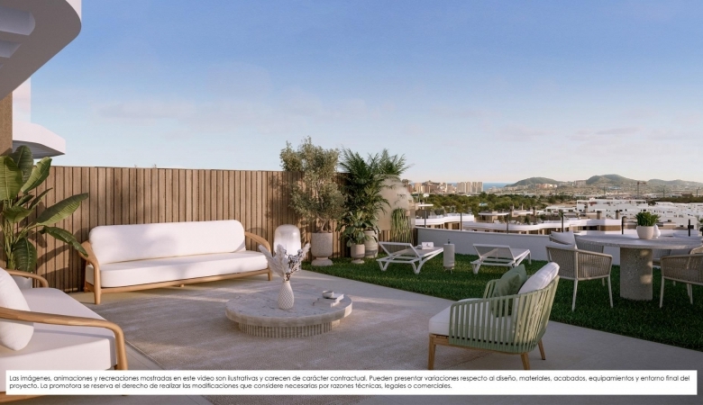 Ático de 2 dormitorios de nueva construcción en complejo residencial exclusivo con vistas al mar en Finestrat