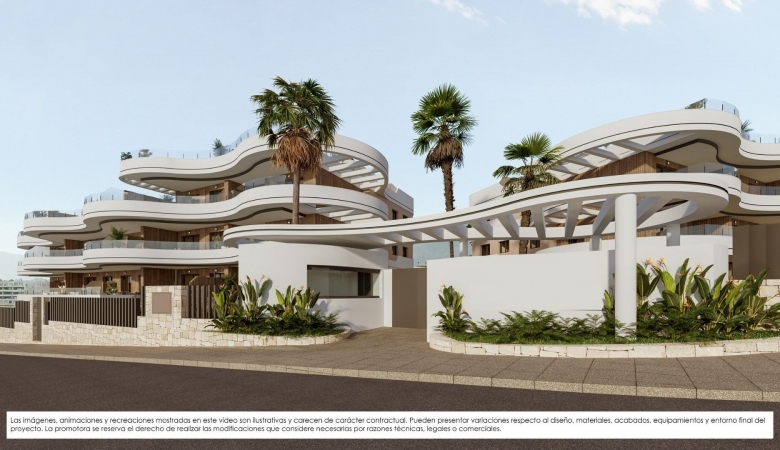 Ático de 3 dormitorios en complejo residencial exclusivo con vistas al mar en venta en Finestrat