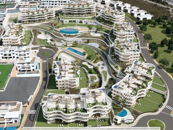 Ático de 3 dormitorios en complejo residencial exclusivo con vistas al mar en venta en Finestrat