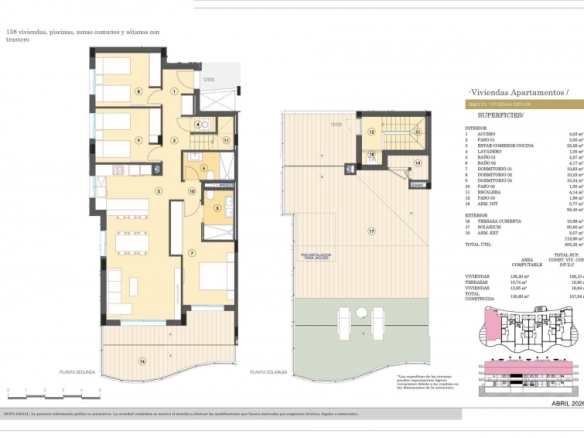 Ático de 3 dormitorios en complejo residencial exclusivo con vistas al mar en venta en Finestrat
