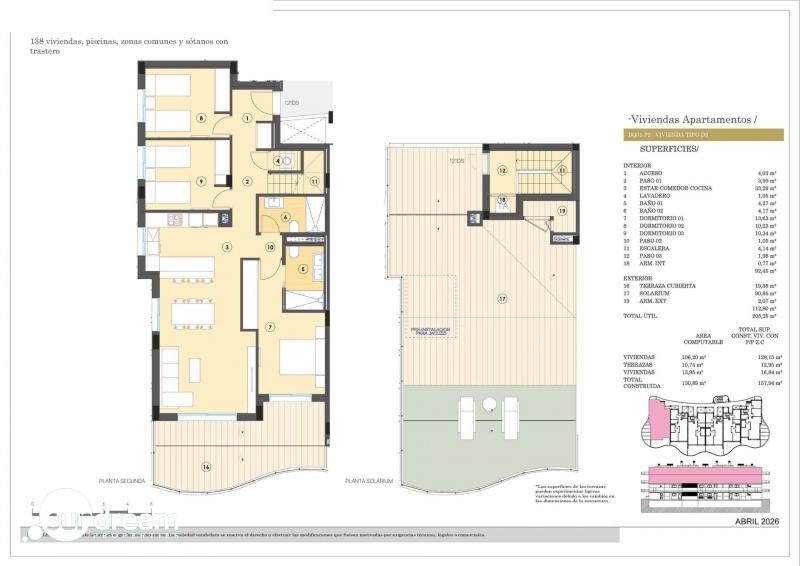 g_42836-11-19 Ático de 3 dormitorios en complejo residencial exclusivo con vistas al mar en venta en Finestrat