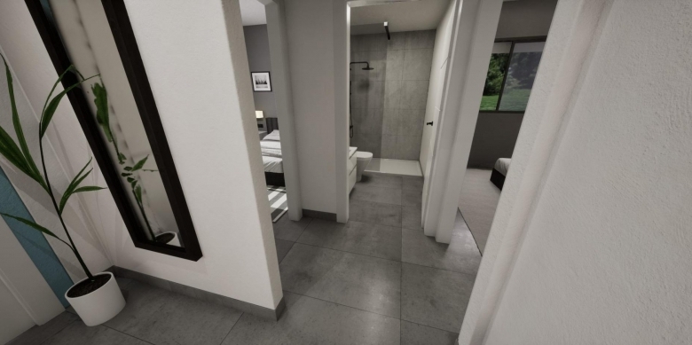 Villa adosada de nueva construcción en esquina con 3 dormitorios, piscina privada y solárium en Torre Pacheco(Murcia)