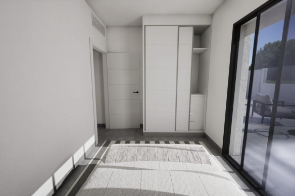 Villa adosada de nueva construcción en esquina con 3 dormitorios, piscina privada y solárium en Torre Pacheco(Murcia)