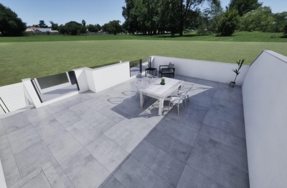 Villa adosada de nueva construcción en esquina con 3 dormitorios, piscina privada y solárium en Torre Pacheco(Murcia)
