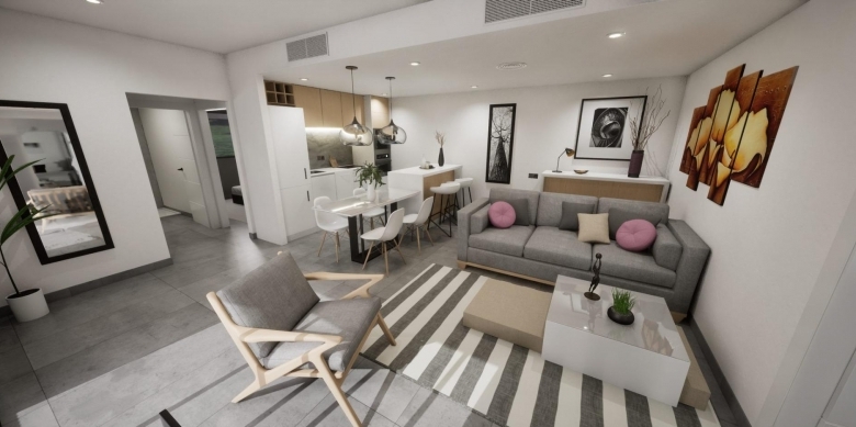Villa adosada de nueva construcción en esquina con 3 dormitorios, piscina privada y solárium en Torre Pacheco(Murcia)