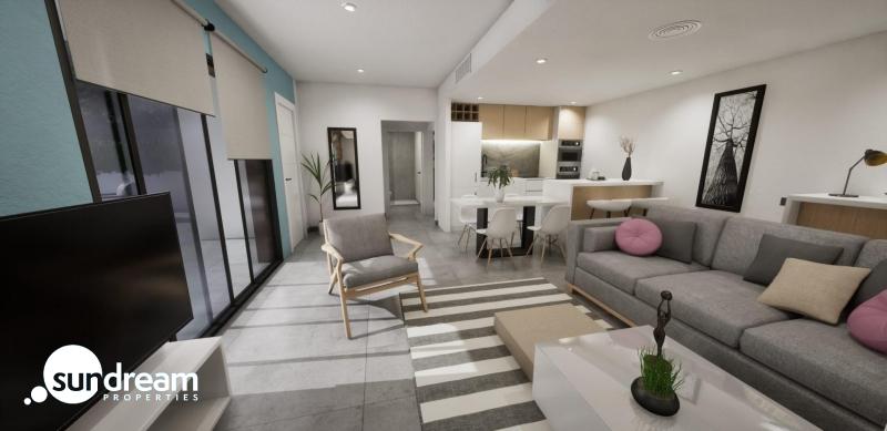 Villa adosada de nueva construcción en esquina con 3 dormitorios, piscina privada y solárium en Torre Pacheco(Murcia)