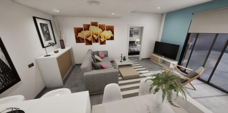 Villa adosada de nueva construcción en esquina con 3 dormitorios, piscina privada y solárium en Torre Pacheco(Murcia)