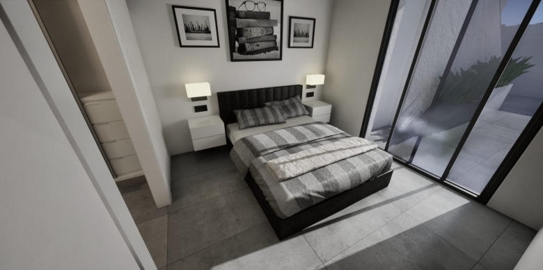 Villa adosada de nueva construcción en esquina con 3 dormitorios, piscina privada y solárium en Torre Pacheco(Murcia)