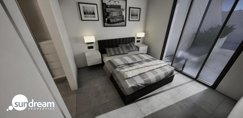 Villa adosada de nueva construcción en esquina con 3 dormitorios, piscina privada y solárium en Torre Pacheco(Murcia)