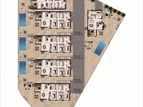 Villa de nueva construcción con 3 dormitorios y piscina privada a la venta en Benijófar