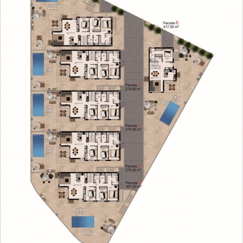 Villa de nueva construcción con 3 dormitorios y piscina privada a la venta en Benijófar