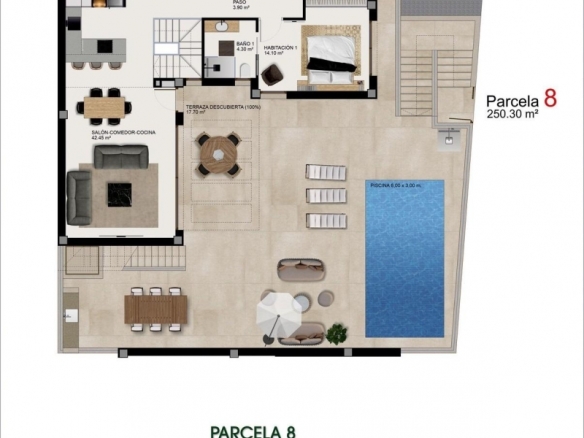 Villa de nueva construcción con 4 dormitorios y piscina privada a la venta en Benijófar
