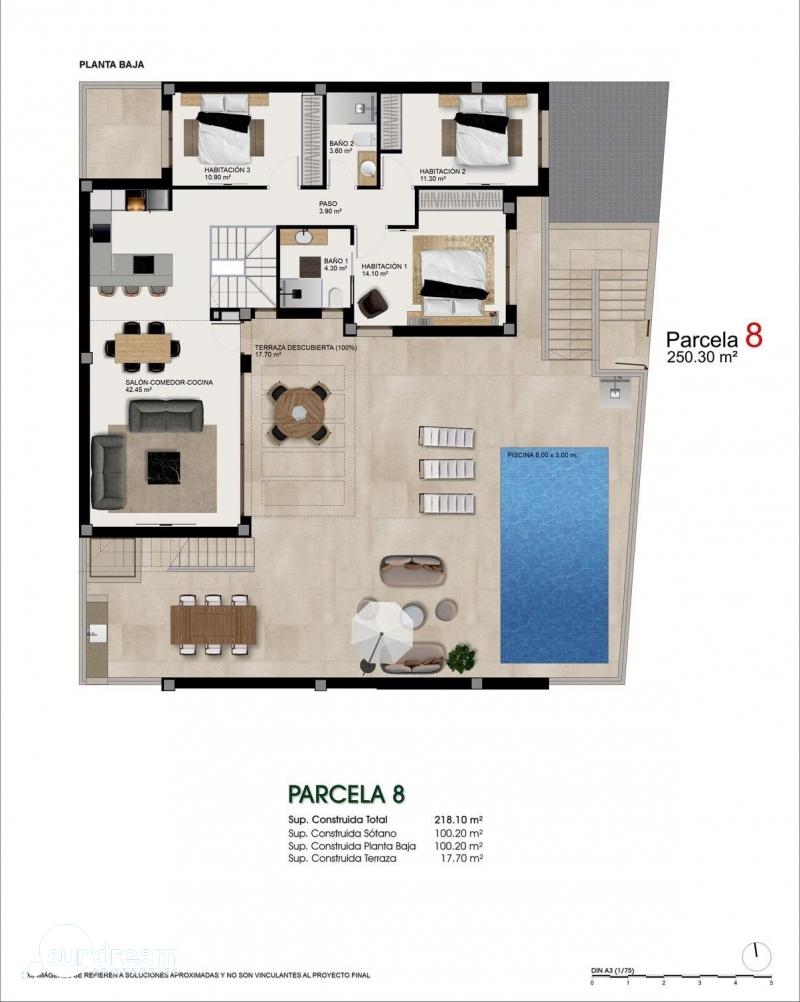 g_42866-30-2 Villa de nueva construcción con 4 dormitorios y piscina privada a la venta en Benijófar
