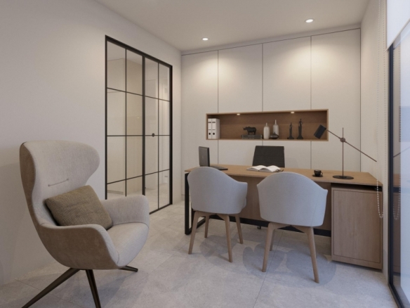Villa de 3 dormitorios en un sola planta con solarium y piscina privada en Hacienda del Álamo Golf Resort(Murcia)