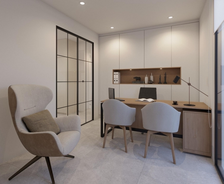 Villa de 3 dormitorios en un sola planta con solarium y piscina privada en Hacienda del Álamo Golf Resort(Murcia)
