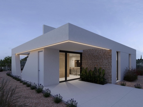 Villa de 3 dormitorios en un sola planta con solarium y piscina privada en Hacienda del Álamo Golf Resort(Murcia)