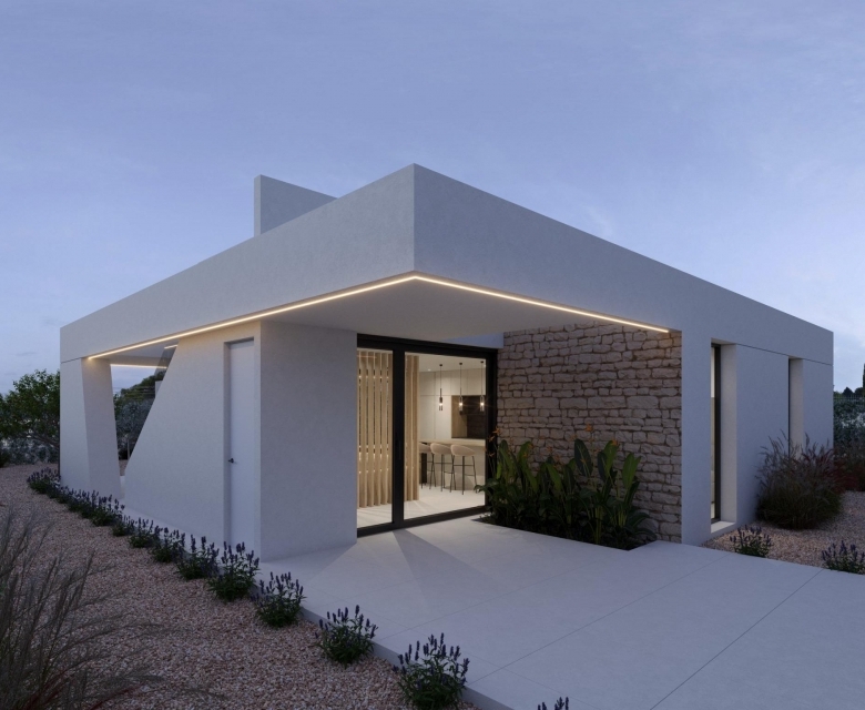 Villa de 3 dormitorios en un sola planta con solarium y piscina privada en Hacienda del Álamo Golf Resort(Murcia)