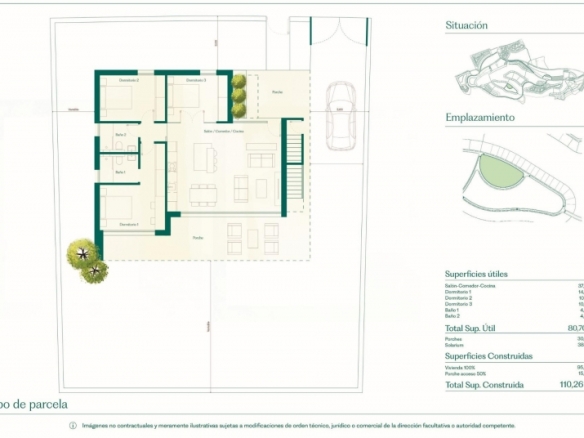 Villa de 3 dormitorios en un sola planta con solarium y piscina privada en Hacienda del Álamo Golf Resort(Murcia)