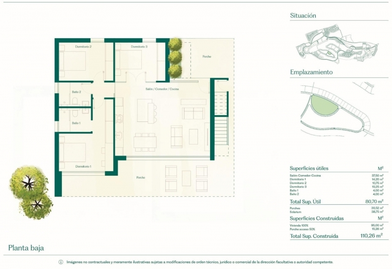 Villa de 3 dormitorios en un sola planta con solarium y piscina privada en Hacienda del Álamo Golf Resort(Murcia)